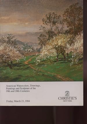 Seller image for Christies 1984 American Watercolors, Drawings, Paintings 19 20 C for sale by thecatalogstarcom Ltd