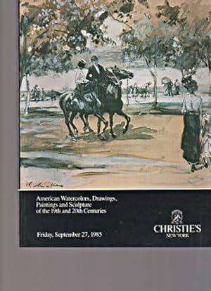 Seller image for Christies 1985 American Watercolors Paintings 19th & 20th C for sale by thecatalogstarcom Ltd