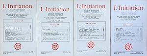 L'Initiation n°1, 2, 3, 4. (1987) Nouvelle série. Cahiers de documentation ésotérique traditionne...