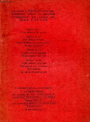 Imagen del vendedor de J'aime - Mars 1953 (enqute, document, correspondance) a la venta por Le-Livre