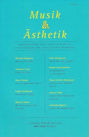 Seller image for Musik & sthetik.7. Jg., Heft 26, April 2003. for sale by Fundus-Online GbR Borkert Schwarz Zerfa