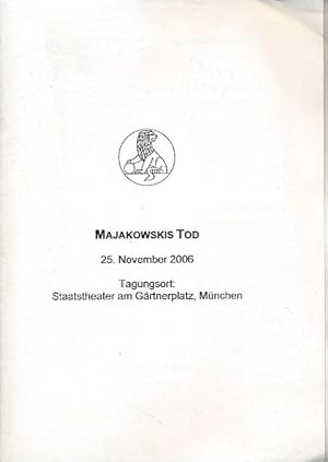 Seller image for Majakowskis Tod. Opernfragment. Mit Tagung. for sale by Fundus-Online GbR Borkert Schwarz Zerfa