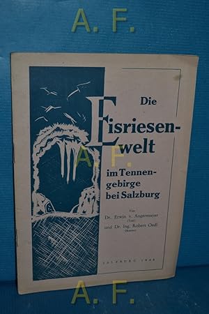 Bild des Verkufers fr Die Eisriesenwelt im Tennengebirge bei Salzburg. zum Verkauf von Antiquarische Fundgrube e.U.