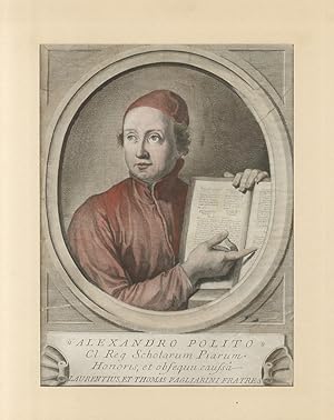 Alexandro Polito. Cl. Reg. Scholarum Piarum Honoris, et obsequii causâ. (Ritratto a mezzo busto, ...