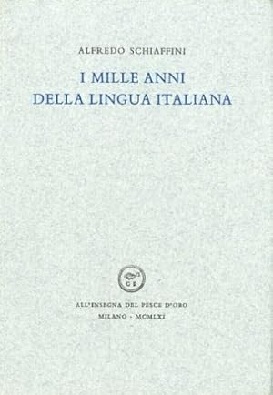 Immagine del venditore per I mille anni della lingua italiana. venduto da LIBET - Libreria del Riacquisto