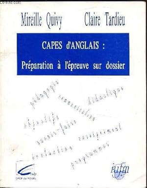 Bild des Verkufers fr Capes d'Anglais: prparation  l'preuve sur dossier zum Verkauf von Le-Livre