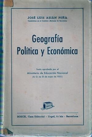 Imagen del vendedor de Geografa Poltica y Economa a la venta por SOSTIENE PEREIRA