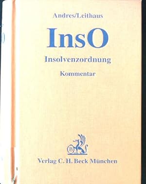 Immagine del venditore per Insolvenzordnung (InsO), Kommentar venduto da books4less (Versandantiquariat Petra Gros GmbH & Co. KG)