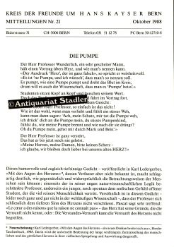 Bild des Verkufers fr Mitteilungen Nr. 21. Oktober 1988. zum Verkauf von Antiquariat im Kloster