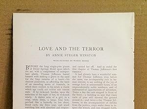 Imagen del vendedor de Love And The Terror a la venta por Legacy Books II