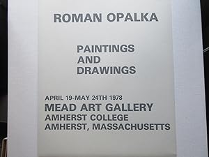 Imagen del vendedor de Roman Opalka: Paintings and Drawings a la venta por ANARTIST