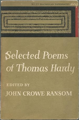 Bild des Verkufers fr Selected Poems of Thomas Hardy zum Verkauf von Between the Covers-Rare Books, Inc. ABAA