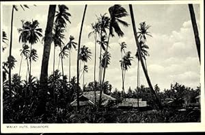 Bild des Verkufers fr Ansichtskarte / Postkarte Singapur, Malay Huts zum Verkauf von akpool GmbH