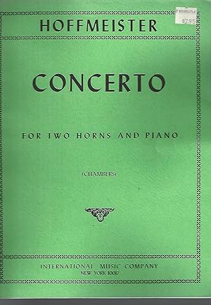 Seller image for Hoffmeister Concerto for Two Horns and Piano for sale by Vada's Book Store