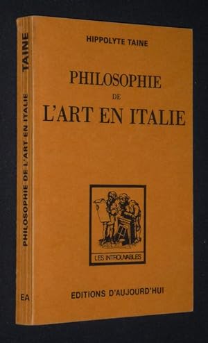 Bild des Verkufers fr Philosophie de l'art en Italie zum Verkauf von Abraxas-libris