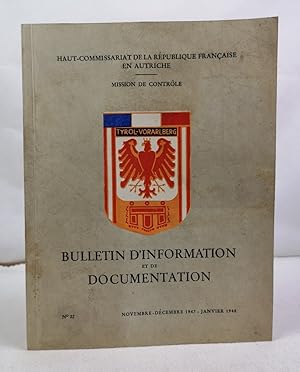 Bulletin d'Information et de Documentation. No. 22. Tyrol-Vorarlberg. Novembre-Decembre 1947 - Ja...