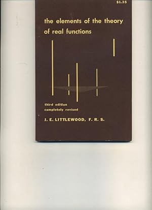 Seller image for The Elements of the Theory of Real Functions [Second Edition] for sale by Orca Knowledge Systems, Inc.