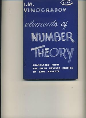 Imagen del vendedor de Elements of Number Theory [Fifth Revised Edition] a la venta por Orca Knowledge Systems, Inc.