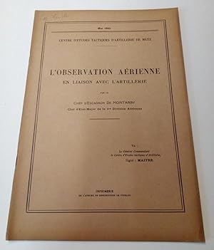 L'observation aérienne en liaison avec l'artillerie