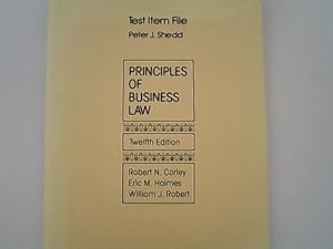 Bild des Verkufers fr Principles of business law. Test item file. zum Verkauf von Antiquariat Bookfarm