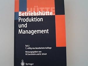 Bild des Verkufers fr Produktion und Management, Teil 2. zum Verkauf von Antiquariat Bookfarm