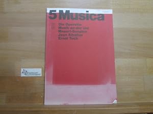 Seller image for Musica. Zweimonatsschrift. 41. Jahrgang 1987. Heft 5. September Oktober Die Operette Musik an der Uni Mozart-Sonaten Jean Sibelius Ernst Toch for sale by Antiquariat im Kaiserviertel | Wimbauer Buchversand