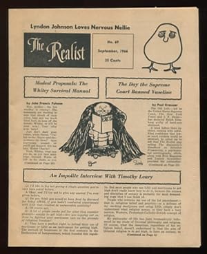 Bild des Verkufers fr The Realist - issue no. 69 (September 1966) zum Verkauf von ReadInk, ABAA/IOBA