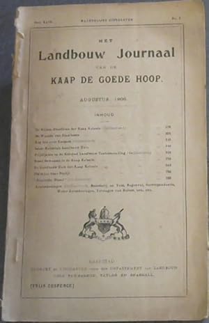 Het Landbou Journaal van de Kaap de Goede Hoop - Augustus 1906 - No 2, Deel XXIX