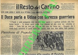 Immagine del venditore per Il Duce parla a Udine con fierezza guerriera. venduto da Libreria Piani