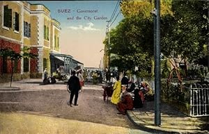 Image du vendeur pour Ansichtskarte / Postkarte Suez gypten, Governorat and the City Garden mis en vente par akpool GmbH