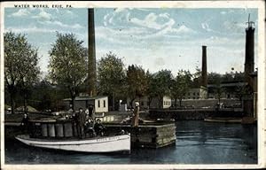 Seller image for Ansichtskarte / Postkarte Erie Pennsylvania USA, Water Works boat for sale by akpool GmbH