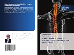 Imagen del vendedor de Effectiveness of Intrathecal Baclofen Pump in Management Ofspasticity a la venta por AHA-BUCH GmbH