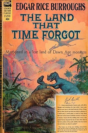 Image du vendeur pour The Land that Time Forgot (Vintage paperback, Offutt's copy, 1960s) mis en vente par Well-Stacked Books