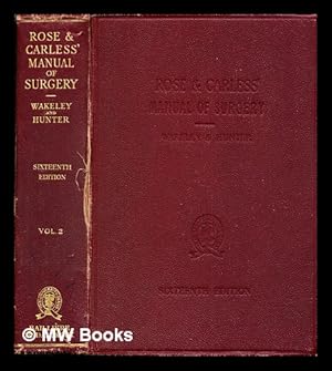 Bild des Verkufers fr Rose & Carless manual of surgery : for students and practitioners: volume II zum Verkauf von MW Books