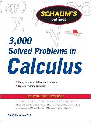 Imagen del vendedor de Schaum's Outline of 3000 Solved Problems in Calculus (Paperback or Softback) a la venta por BargainBookStores
