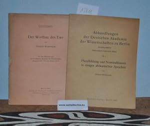 Bild des Verkufers fr Pluralbildung und Nominalklassen in einigen afrikanischen Sprachen / Der Wortbau des Ewe. zum Verkauf von Antiquariat Welwitschia Dr. Andreas Eckl