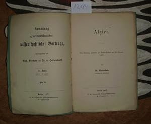 Imagen del vendedor de Algier. Ein Vortrag, gehalten zu Baden-Baden am 26. Januar 1867. a la venta por Antiquariat Welwitschia Dr. Andreas Eckl