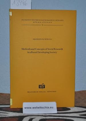 Bild des Verkufers fr Methods and concepts of social research in a rural developing society : a critical appraisal based on experience in Ethiopia. zum Verkauf von Antiquariat Welwitschia Dr. Andreas Eckl