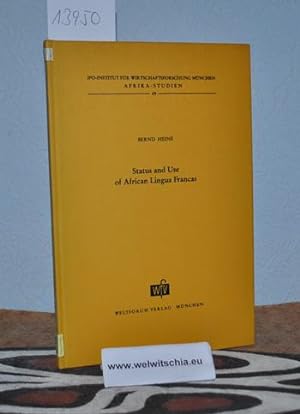 Bild des Verkufers fr Status and use of African lingua francas. zum Verkauf von Antiquariat Welwitschia Dr. Andreas Eckl