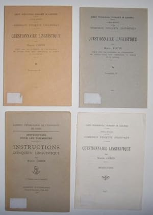 Konvolut von 4 Bänden: Questionnaire Linguistique. Teil A. / Teil B / Questionnaire Linguistique....