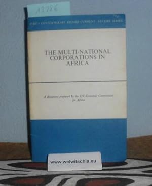 Seller image for The multi-national corporations in Africa. for sale by Antiquariat Welwitschia Dr. Andreas Eckl
