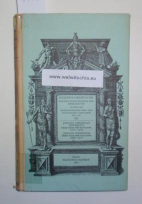 Bild des Verkufers fr Reise nach dem Kaplande, nach Mauritius und nach Java 1671 - 1676. Neu hrsg. nach d. Ausg. Kassel, J.F.Hertzog, 1680. Beigebunden. Johann SCHREYER, Reise nach dem Kaplande und Beschreibung der Hottentotten 1669 - 1677. Neu hrsg. nach d. Ausg. Leipzig, Wohlfart, 1679. zum Verkauf von Antiquariat Welwitschia Dr. Andreas Eckl