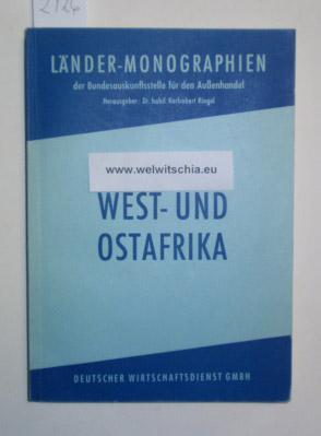 Bild des Verkufers fr West- und Ostafrika. Wirtschaftsgrundlagen und Entwicklungsplne. zum Verkauf von Antiquariat Welwitschia Dr. Andreas Eckl