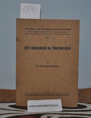 Seller image for Der Ahnenkult in Mikronesien. for sale by Antiquariat Welwitschia Dr. Andreas Eckl