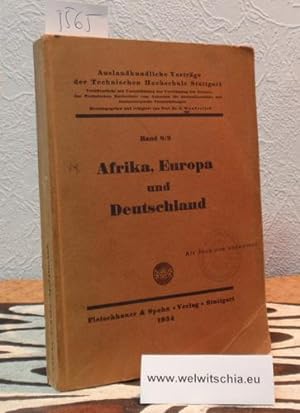 Seller image for Afrika, Europa und Deutschland. for sale by Antiquariat Welwitschia Dr. Andreas Eckl