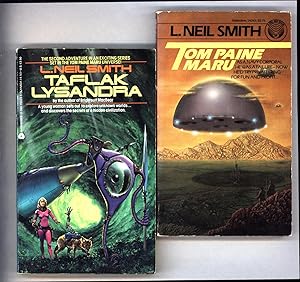 Imagen del vendedor de Tom Paine Maru / As a Navy corporal he was a failure -- now he'd try privateering for fun and profit . . . , AND A SECOND BOOK, Taflak Lysandra / The second adventure in an exciting series set in the Tom Paine Maru' universe! / A young woman sets out to explore unknown worlds . . . and discovers the secrets of a hidden civilization (TWO SCIENCE FICTION PAPERBACKS FOR ONE PRICE) a la venta por Cat's Curiosities