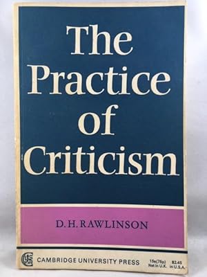 Immagine del venditore per The Practice of Criticism venduto da Great Expectations Rare Books