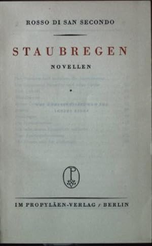 Imagen del vendedor de Staubregen, Novellen a la venta por books4less (Versandantiquariat Petra Gros GmbH & Co. KG)