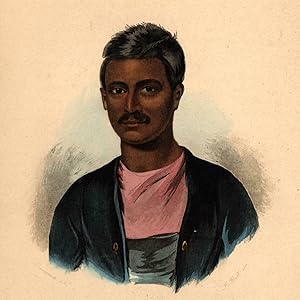 India Brahman male face man 1855 beautiful ethnic print lovely hand color