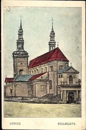 Künstler Ansichtskarte / Postkarte Lowicz Lowitsch Polen, Kollegjata